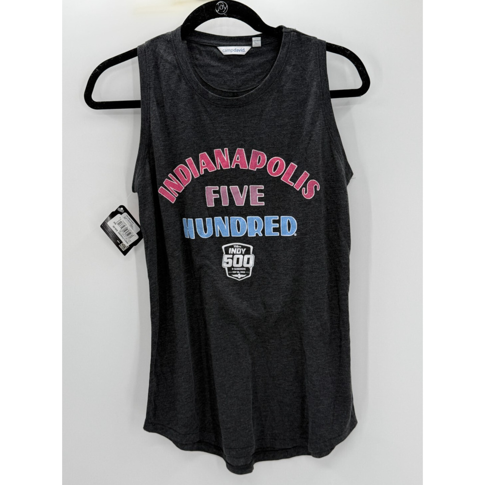 Indianapolis 500 Tank Top 108th Indy Car 2024 Women's Size M Grey Camp David
